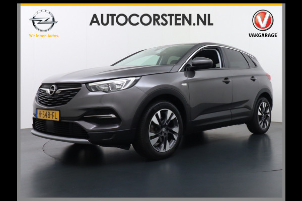Opel Grandland X T131PK Autom. AGR-Comfort Stoelen Apple Carplay Android Auto Navi Ecc Elek.Achterklep Stuur/Stoelverwarming Cruise Control Pdc K Regen/Lichtsensor Dodehoeksensor Rijstrooksensor Verkeersbordlezer Winterpakket DAB+ Lmv 18" 1.2 Turbo 1e Eigenaar