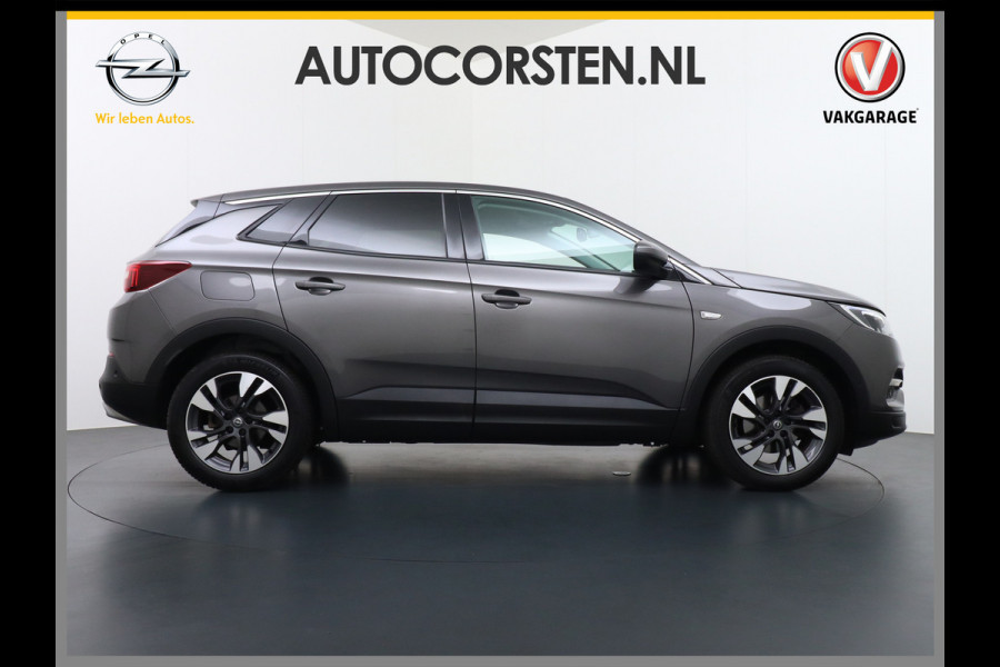 Opel Grandland X T131PK Autom. AGR-Comfort Stoelen Apple Carplay Android Auto Navi Ecc Elek.Achterklep Stuur/Stoelverwarming Cruise Control Pdc K Regen/Lichtsensor Dodehoeksensor Rijstrooksensor Verkeersbordlezer Winterpakket DAB+ Lmv 18" 1.2 Turbo 1e Eigenaar