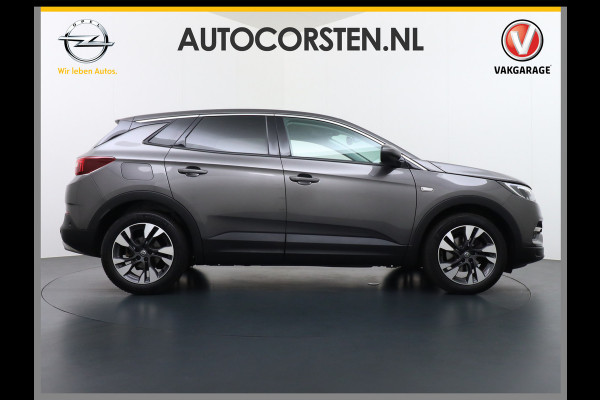 Opel Grandland X T131PK Autom. AGR-Comfort Stoelen Apple Carplay Android Auto Navi Ecc Elek.Achterklep Stuur/Stoelverwarming Cruise Control Pdc K Regen/Lichtsensor Dodehoeksensor Rijstrooksensor Verkeersbordlezer Winterpakket DAB+ Lmv 18" 1.2 Turbo 1e Eigenaar