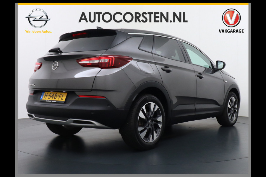 Opel Grandland X T131PK Autom. AGR-Comfort Stoelen Apple Carplay Android Auto Navi Ecc Elek.Achterklep Stuur/Stoelverwarming Cruise Control Pdc K Regen/Lichtsensor Dodehoeksensor Rijstrooksensor Verkeersbordlezer Winterpakket DAB+ Lmv 18" 1.2 Turbo 1e Eigenaar