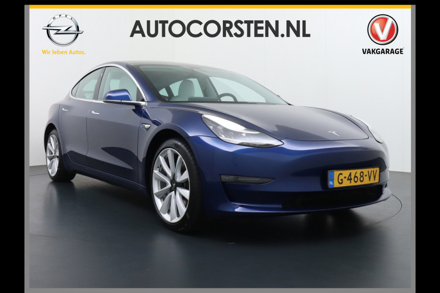 Tesla Model 3 Long Range AWD 75kWh 463PK Lmv 19" Ivoor Interieur FSD-Full Self Driving Computer-3 Premium Audio 4wd AutoPilot Panoramadak Came Stoel en achterbank verwarming Electr.Stoelen+Memory+Easy-Entry WiFi Origineel Nederlandse auto Grootste accu Tot 16,5kwh thuis laden. Accu/Motor Garantie tot 29-12-2027 max 192.000km