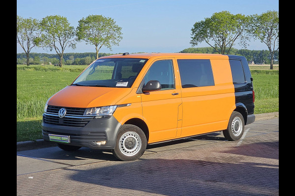 Volkswagen Transporter T6.1 L2H2 Dubbel Cabine Airco 150Pk Automaat Trekhaak Deuren 1e Eigenaar NAP Euro6!