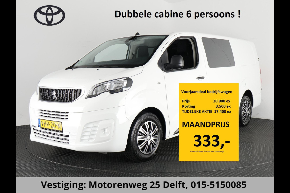 Peugeot Expert 2.0 BLUE HDI 120 L3 PREMIUM DUBBELE CABINE 6 PERSOONS 1e EIG. EURO 6 Peugeot Expert 2.0 BLUE HDI 120 L3 PREMIUM DUBBELE CABINE 6 PERSOONS 1e EIG. EURO 6
