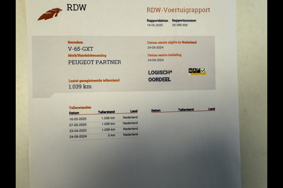Peugeot Partner 1.5 BlueHDi 100 PK EURO6 S&S L2 Cruise control/achteruitrijcamera