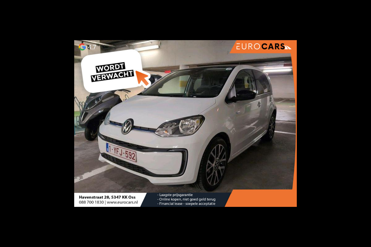 Volkswagen e-Up! e-up! Style Climate control Stoelverwarming Cruise control Parkeersensor achter + camera Lichtmetalen velgen Volkswagen e-Up! e-up! Style Climate control Stoelverwarming Cruise control Parkeersensor achter + camera Lichtmetalen velgen