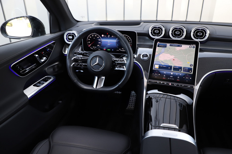 Mercedes-Benz GLC 400e AMG 4-Matic | 381PK | Luchtvering | Achterasbesturing | Massage | Sfeerverlichting | Keyles-go | Carbon | Head-up | Burmest