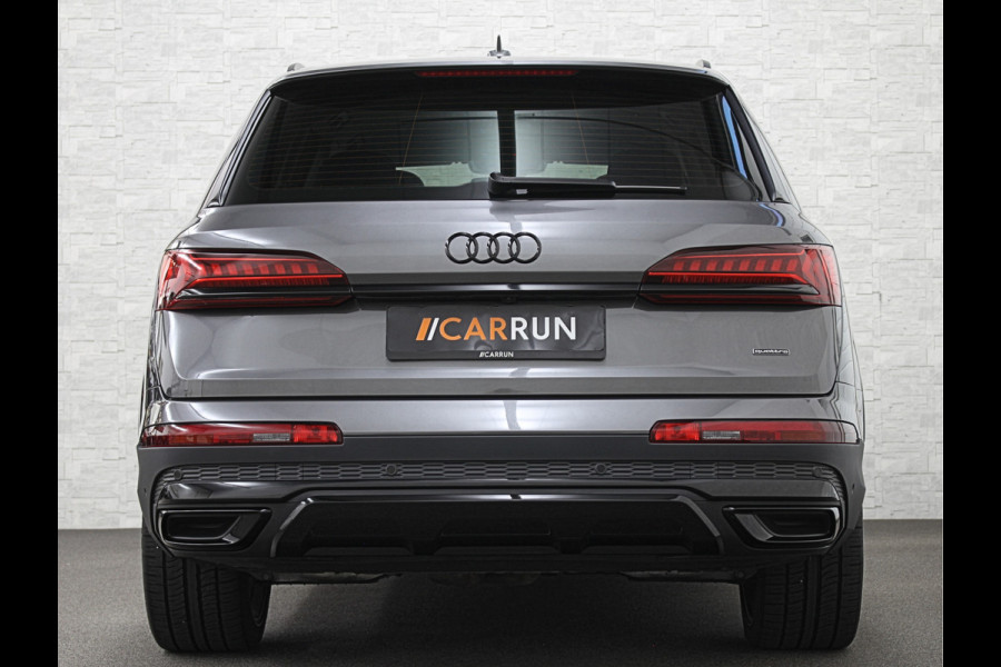Audi Q7 3.0 V6 381pk Hybrid Quattro 67dkm! | Head-Up | Leder | 22" | Dodehoek | Virtual-Cockpit | LED | Elek. Stoelen | Standkachel | Camera | Stoelverwarming | 3-Zone Clima | Draadloos Laden | Park-Assist |