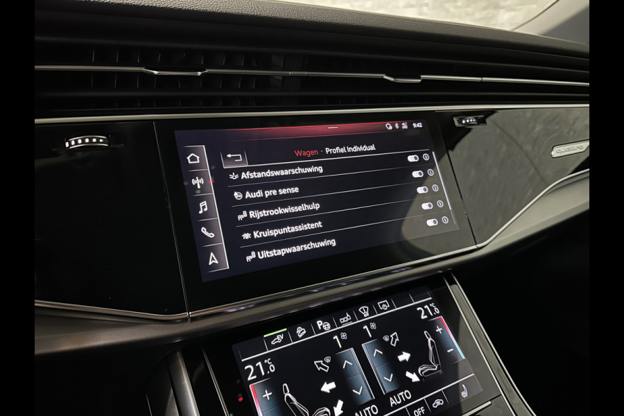 Audi Q7 3.0 V6 381pk Hybrid Quattro 67dkm! | Head-Up | Leder | 22" | Dodehoek | Virtual-Cockpit | LED | Elek. Stoelen | Standkachel | Camera | Stoelverwarming | 3-Zone Clima | Draadloos Laden | Park-Assist |
