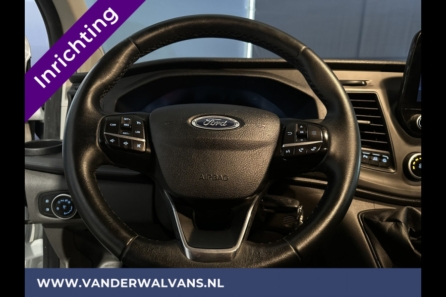 Ford Transit Custom 2.0 TDCI L2H1 inrichting Euro6 Airco | Camera | Apple Carplay | LED | Cruisecontrol | 2800kg Trekhaak Android Auto, Parkeersensoren, Verwarmde voorruit, Bijrijdersbank