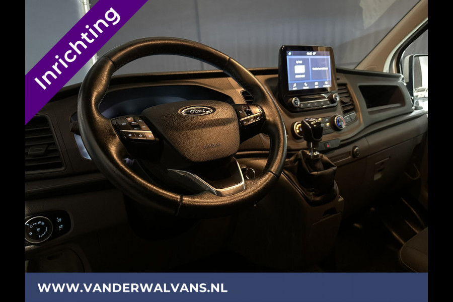 Ford Transit Custom 2.0 TDCI L2H1 inrichting Euro6 Airco | Camera | Apple Carplay | LED | Cruisecontrol | 2800kg Trekhaak Android Auto, Parkeersensoren, Verwarmde voorruit, Bijrijdersbank