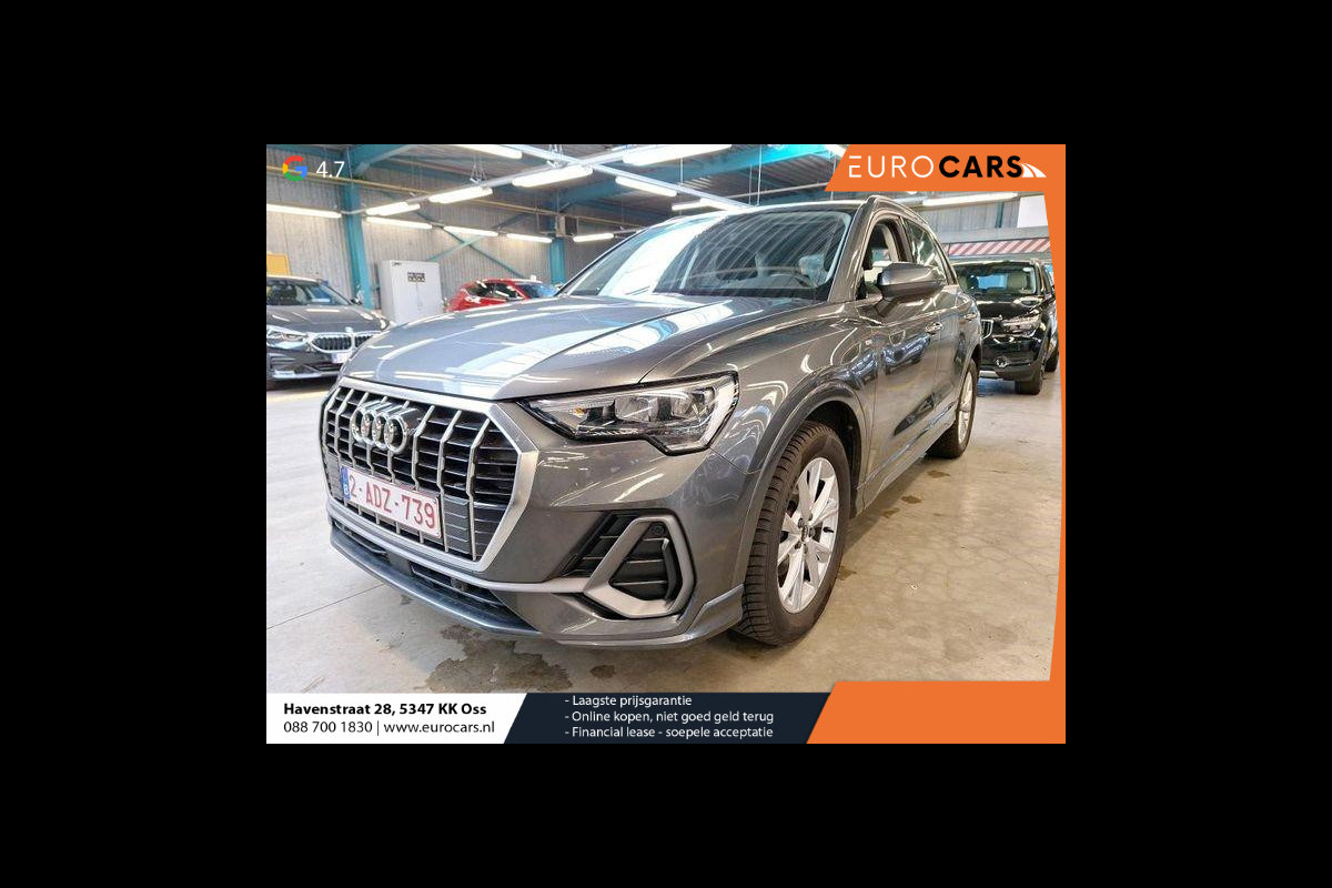 Audi Q3 35 TFSI S Line Climate control Adaptive cruise control Navigatie LED Trekhaak Panorama dak Parkeersensoren + camera Apple Carplay/ Android Auto Audi Q3 35 TFSI S Line Climate control Adaptive cruise control Navigatie LED Trekhaak Panorama dak Parkeersensoren + camera Apple Carplay/ Android Auto