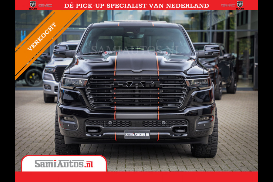 Dodge Ram 2025 LARAMIE SPORT HURRICANE 420PK 636 Nm | PRIJS MET LPG EN COVER EN GARANTIE | DUBBELE CABINE | PICK UP | 5 PERSOONS | DC | GRIJSKENTEKEN | VOORAAD 2189 - 9768