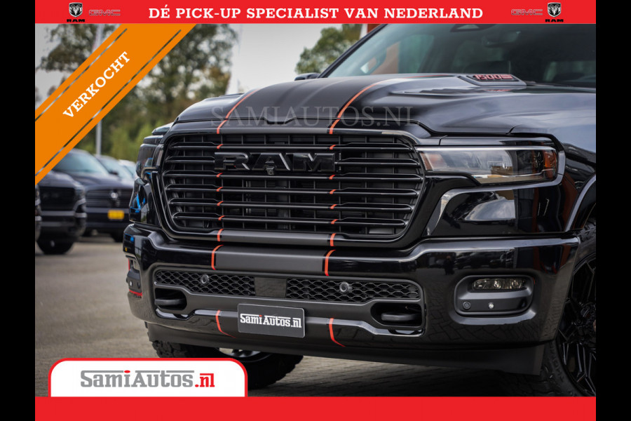 Dodge Ram 2025 LARAMIE SPORT HURRICANE 420PK 636 Nm | PRIJS MET LPG EN COVER EN GARANTIE | DUBBELE CABINE | PICK UP | 5 PERSOONS | DC | GRIJSKENTEKEN | VOORAAD 2189 - 9768
