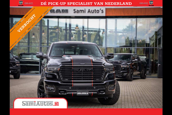 Dodge Ram 2025 LARAMIE SPORT HURRICANE 420PK 636 Nm | PRIJS MET LPG EN COVER EN GARANTIE | DUBBELE CABINE | PICK UP | 5 PERSOONS | DC | GRIJSKENTEKEN | VOORAAD 2189 - 9768