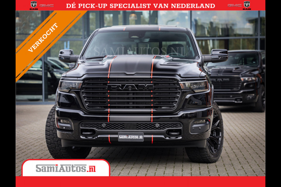 Dodge Ram 2025 LARAMIE SPORT HURRICANE 420PK 636 Nm | PRIJS MET LPG EN COVER EN GARANTIE | DUBBELE CABINE | PICK UP | 5 PERSOONS | DC | GRIJSKENTEKEN | VOORAAD 2189 - 9768