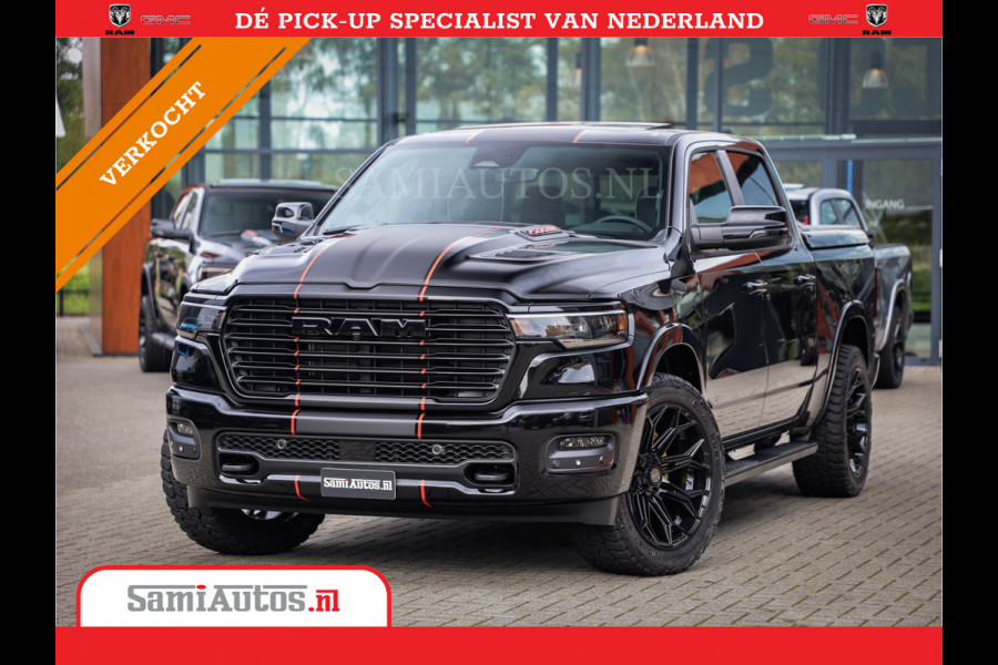 Dodge Ram 2025 LARAMIE SPORT HURRICANE 420PK 636 Nm | PRIJS MET LPG EN COVER EN GARANTIE | DUBBELE CABINE | PICK UP | 5 PERSOONS | DC | GRIJSKENTEKEN | VOORAAD 2189 - 9768