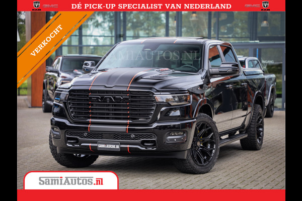 Dodge Ram 2025 LARAMIE SPORT HURRICANE 420PK 636 Nm | PRIJS MET LPG EN COVER EN GARANTIE | DUBBELE CABINE | PICK UP | 5 PERSOONS | DC | GRIJSKENTEKEN | VOORAAD 2189 - 9768