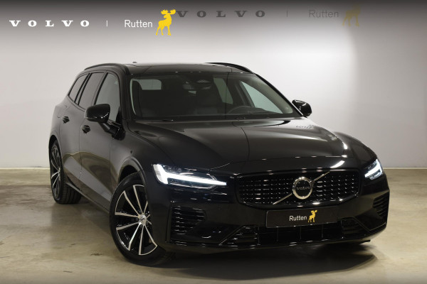 Volvo V60 T6 350PK Automaat AWD Ultra Dark / Navigatie / Adaptieve Cruisecontrol / Elektrische Stoelen / Harman Kardon / LM Velgen / Trekhaak /