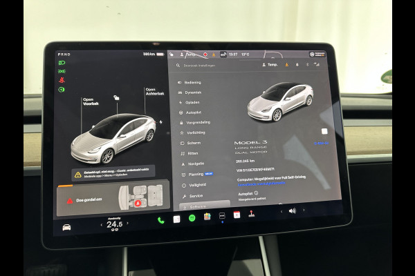 Tesla Model 3 Long Range AWD 75 kWh [ 3-Fase ] (INCL-BTW) Aut. *PANO | AUTO-PILOT | NAPPA-LEATHER | TOWBAR | KEYLESS | FULL-LED | MEMORY-PACK | SURROUND-VIEW | DAB | APP-CONNECT | DIGI-COCKPIT | LANE-ASSIST | COMFORT-SEATS | 18''ALU*