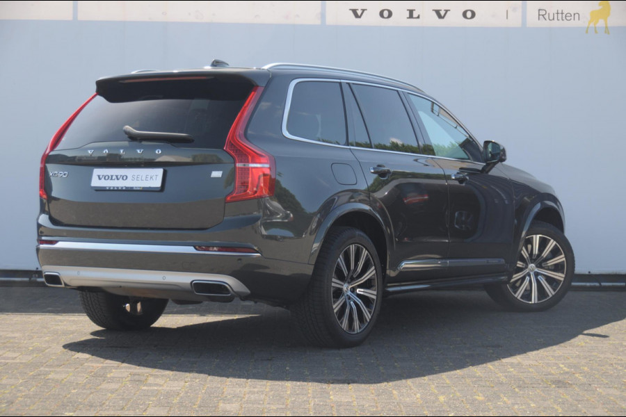 Volvo XC90 T8 390PK Automaat Recharge AWD Inscription / Adaptieve cruise control / BLIS / Parkeersensoren met 360 camera / stoel - en stuurwielverwarming / Standkachel / Trekhaak / Keyless entry / Harman Kardon audio / Elektrische stoelen