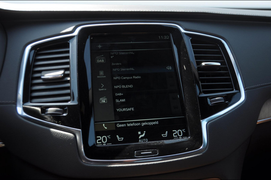 Volvo XC90 T8 390PK Automaat Recharge AWD Inscription / Adaptieve cruise control / BLIS / Parkeersensoren met 360 camera / stoel - en stuurwielverwarming / Standkachel / Trekhaak / Keyless entry / Harman Kardon audio / Elektrische stoelen