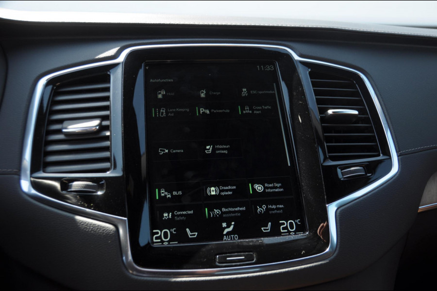 Volvo XC90 T8 390PK Automaat Recharge AWD Inscription / Adaptieve cruise control / BLIS / Parkeersensoren met 360 camera / stoel - en stuurwielverwarming / Standkachel / Trekhaak / Keyless entry / Harman Kardon audio / Elektrische stoelen