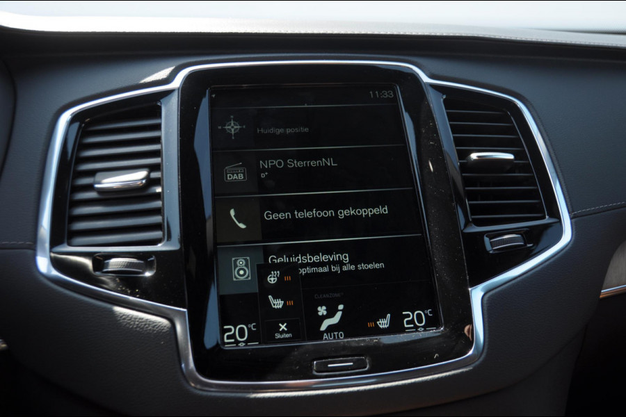 Volvo XC90 T8 390PK Automaat Recharge AWD Inscription / Adaptieve cruise control / BLIS / Parkeersensoren met 360 camera / stoel - en stuurwielverwarming / Standkachel / Trekhaak / Keyless entry / Harman Kardon audio / Elektrische stoelen