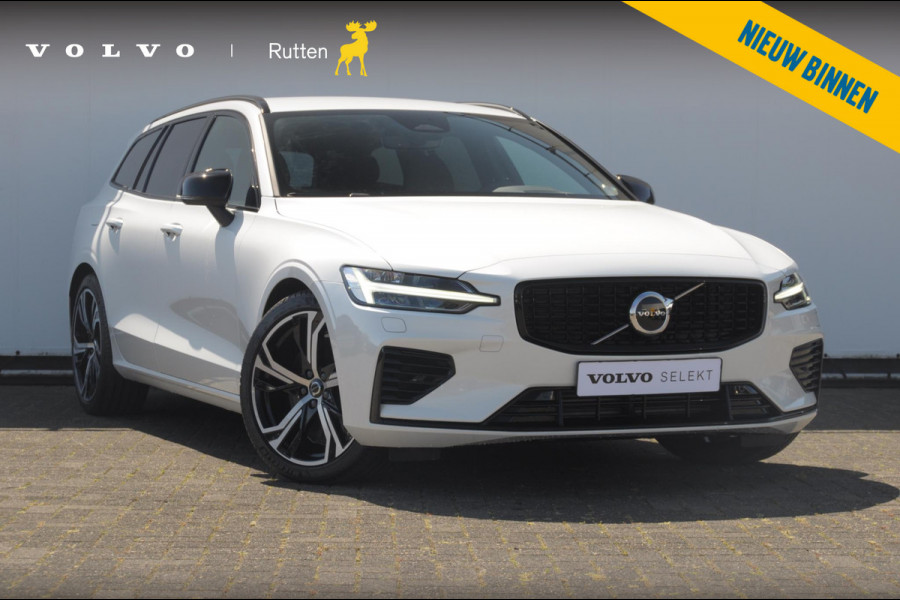 Volvo V60 T6 350PK Automaat AWD Plus Dark / Adaptieve cruise control / BLIS / 19” velgen / Parkeersensoren met camera / Elektrische achterklep / Adaptieve koplampen / Apple carplay / Elektrische stoelen / Harman Kardon Audio / Keyless entry / stoel - en stuurwielverwarming