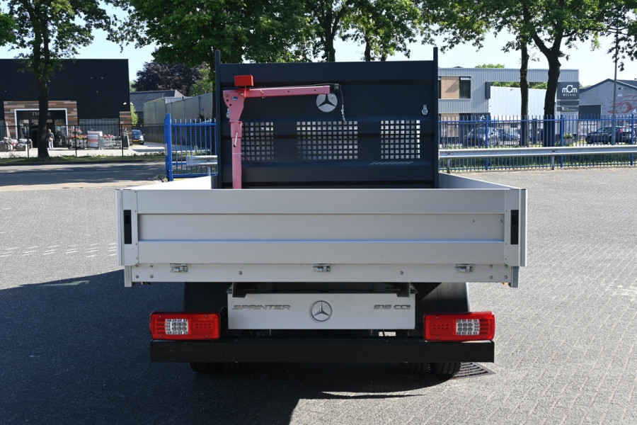 Mercedes-Benz Sprinter 519 CDI DC L3 Open laadbak Lier/kraan, Geveerde stoel, MBUX navigatie