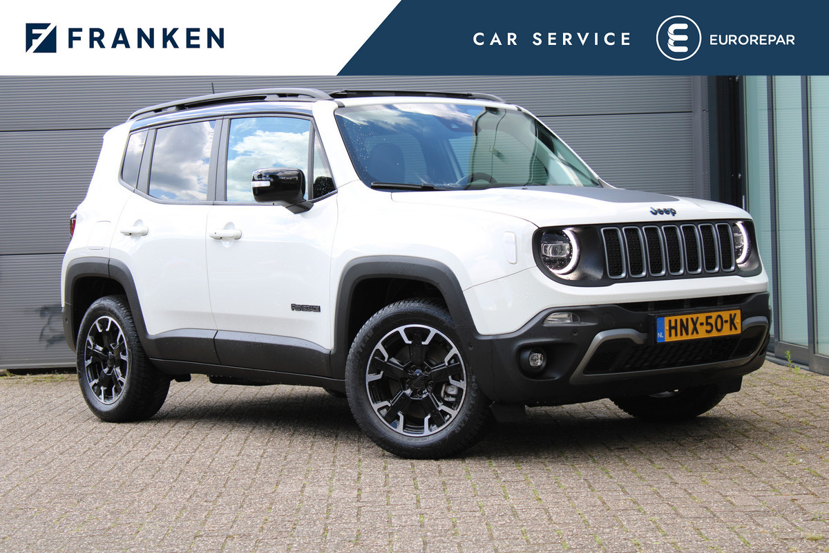 Jeep Renegade 4xe 240 Plug-in Hybrid Electric Upland | Panoramadak | Winterpakket | Led | Camera | Parkeer assistent Jeep Renegade 4xe 240 Plug-in Hybrid Electric Upland | Panoramadak | Winterpakket | Led | Camera | Parkeer assistent