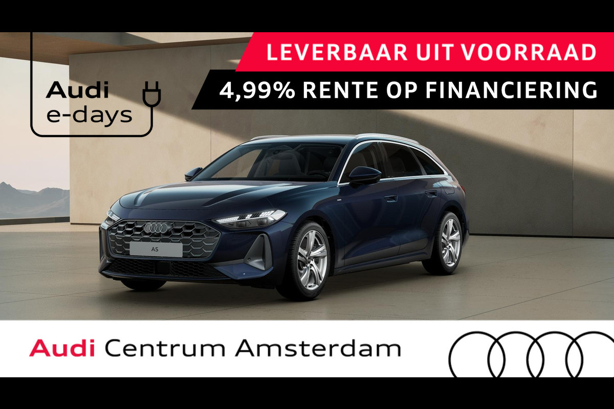 Audi A5 Avant 2.0 e-hybrid quattro Advanced edition trekhaak elektr. wegklapbaar, omgevingscamera's, adaptive cruise control, sportonderstel Audi A5 Avant 2.0 e-hybrid quattro Advanced edition trekhaak elektr. wegklapbaar, omgevingscamera's, adaptive cruise control, sportonderstel