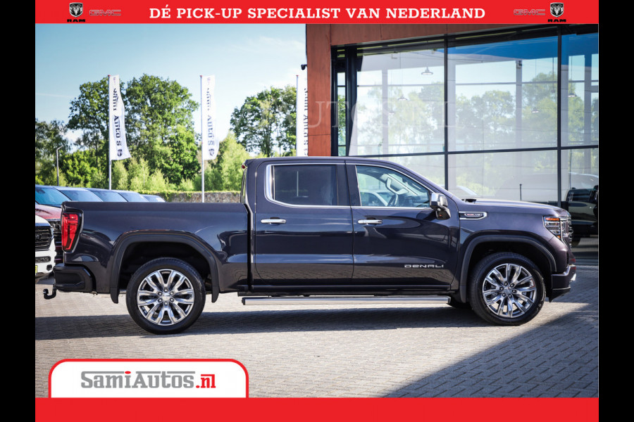 GMC Sierra DENALI | All-In Prijs | 6,2 V8 Full Option | De Meest Luxe Pick-Up in zijn Klasse | Comfortabele Dubbele Cabine met Royale 5 Zitplaatsen | BPM vrij | Nu Leverbaar uit Voorraad | Voorraad Nr 420334