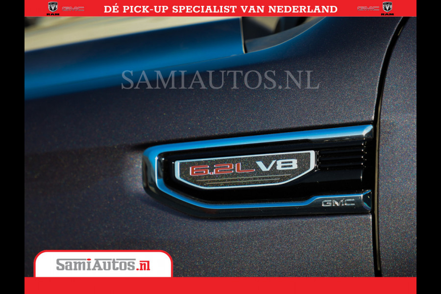 GMC Sierra DENALI | All-In Prijs | 6,2 V8 Full Option | De Meest Luxe Pick-Up in zijn Klasse | Comfortabele Dubbele Cabine met Royale 5 Zitplaatsen | BPM vrij | Nu Leverbaar uit Voorraad | Voorraad Nr 420334