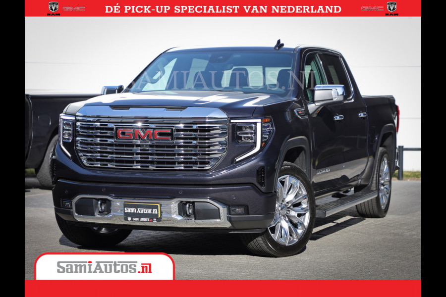 GMC Sierra DENALI | All-In Prijs | 6,2 V8 Full Option | De Meest Luxe Pick-Up in zijn Klasse | Comfortabele Dubbele Cabine met Royale 5 Zitplaatsen | BPM vrij | Nu Leverbaar uit Voorraad | Voorraad Nr 420334