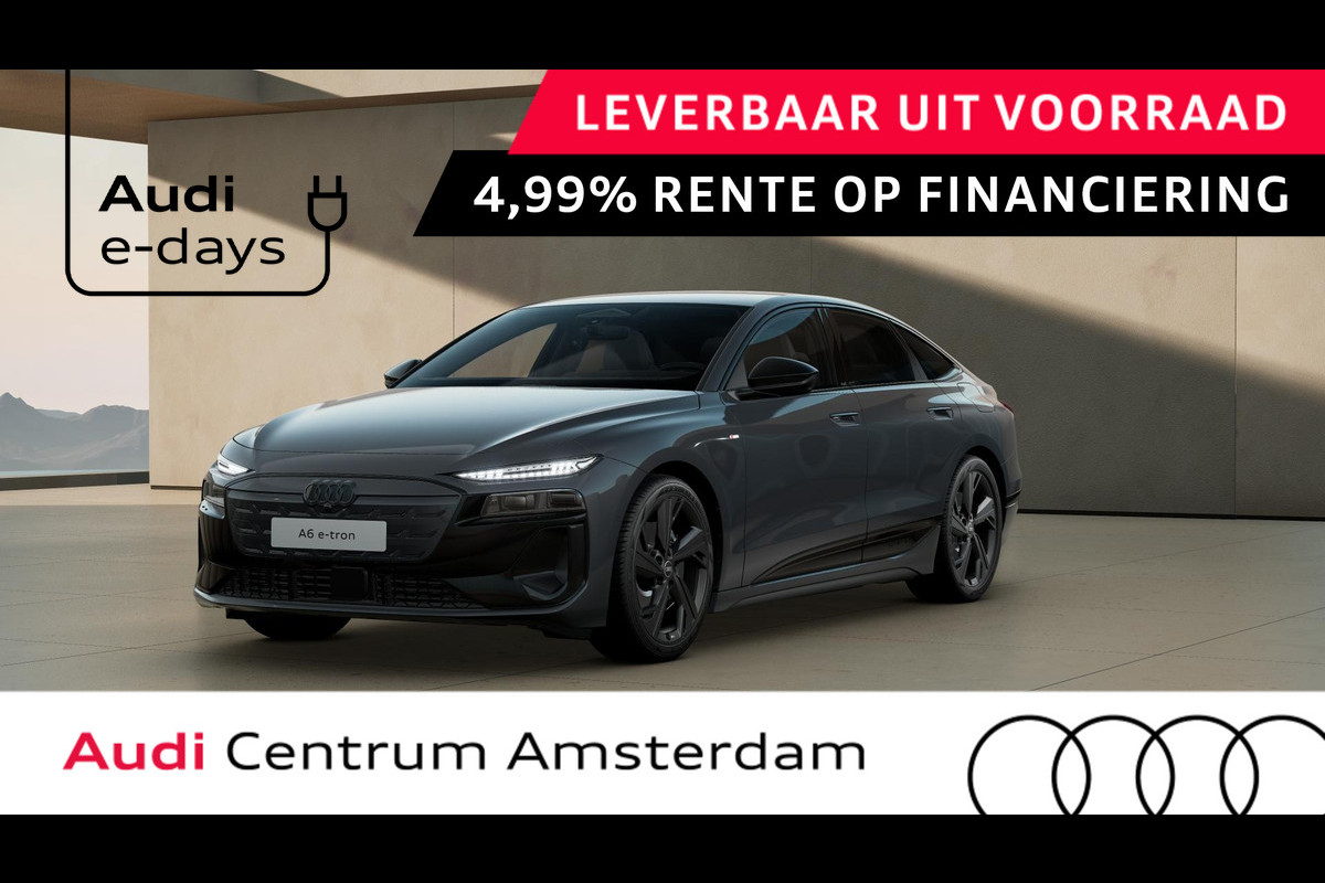 Audi A6 Sportback e-tron S edition performance 100 kWh adaptive luchtvering, omgevingscamera's, adaptive cruise control, leder interieur, winterpakket, privacy glass Audi A6 Sportback e-tron S edition performance 100 kWh adaptive luchtvering, omgevingscamera's, adaptive cruise control, leder interieur, winterpakket, privacy glass