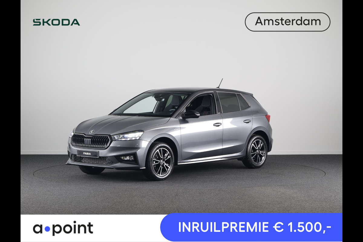 Škoda Fabia Monte Carlo 1.0 TSI 115 pk 7 versn. DSG | Adaptive Cruise | Blind Spot | Apple Carplay | Verwarmde stoelen Škoda Fabia Monte Carlo 1.0 TSI 115 pk 7 versn. DSG | Adaptive Cruise | Blind Spot | Apple Carplay | Verwarmde stoelen