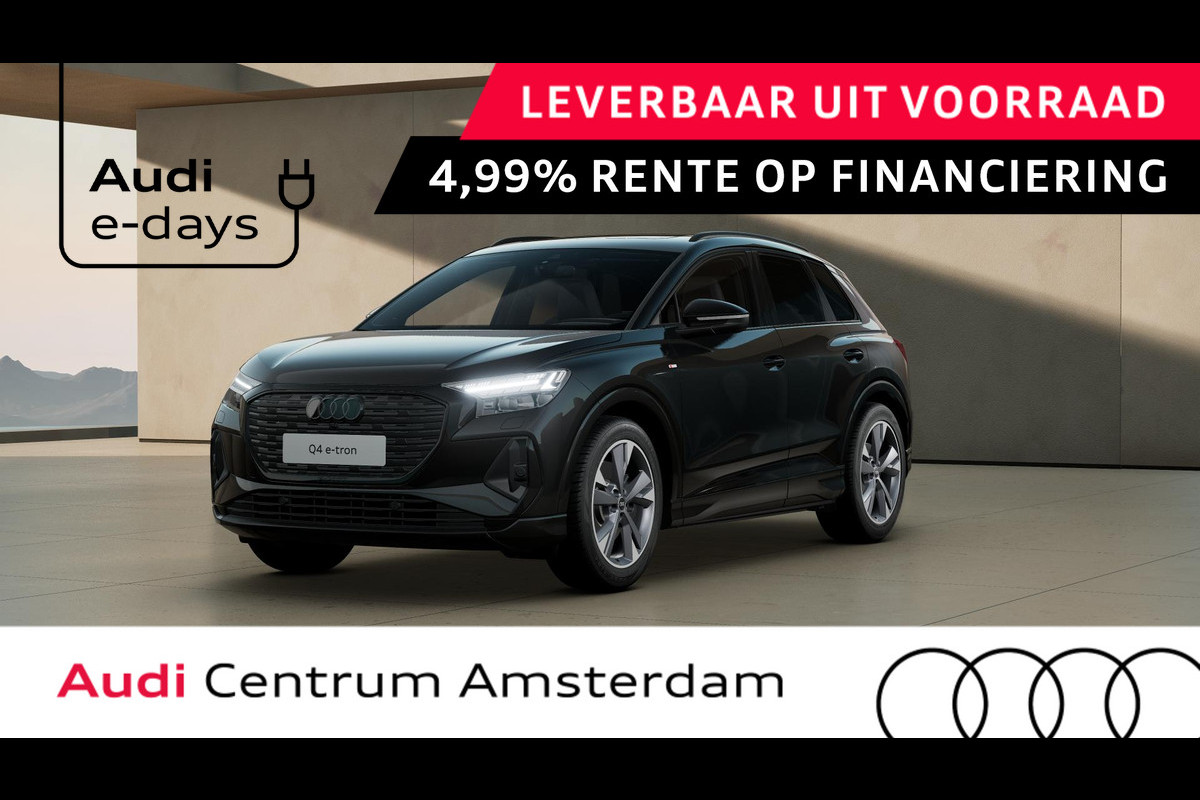 Audi Q4 e-tron 45 quattro S Edition 82 kWh panoramadak, assistentiepakket Plus, comfortpakket, SONOS soundsysteem, privacy glass, optiek pakket zwart plus Audi Q4 e-tron 45 quattro S Edition 82 kWh panoramadak, assistentiepakket Plus, comfortpakket, SONOS soundsysteem, privacy glass, optiek pakket zwart plus