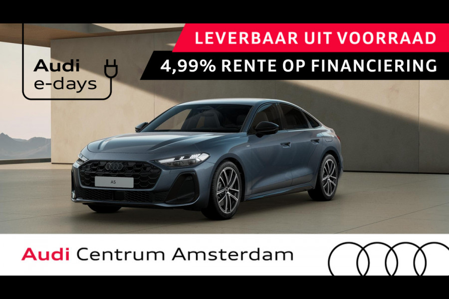 Audi A5 Limousine 2.0 e-hybrid quattro S edition adapative cruise control, comfortsleutel, omgevingscamera's, MMI bijrijdersscherm, TREKHAAK, optiek zwart glanzend, LM velgen 19", leder interieur