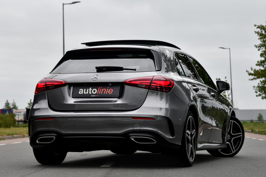 Mercedes-Benz A-Klasse 180 AMG Night ed. Pano, Memory, 360, HUD, Multibeam, Keyless, Trekhaak, Dodeh!