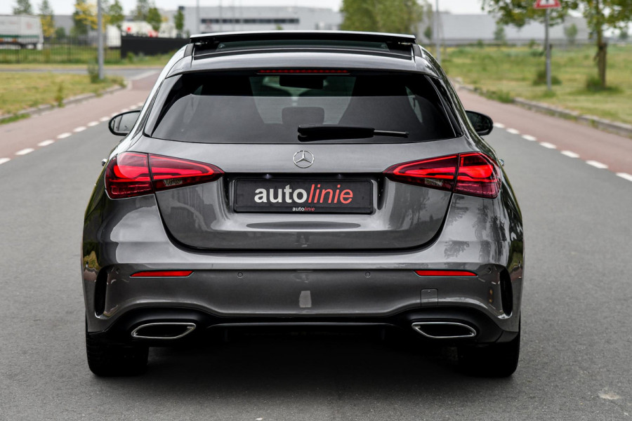 Mercedes-Benz A-Klasse 180 AMG Night ed. Pano, Memory, 360, HUD, Multibeam, Keyless, Trekhaak, Dodeh!