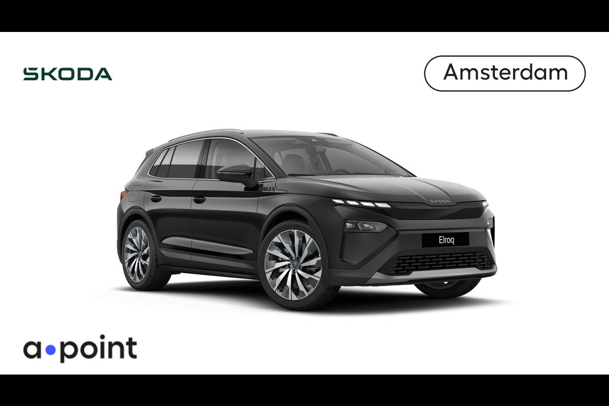 Škoda Elroq 85 Business Edition 286 pk | Business Upgrade Pakket ADVANCDED | Leder zwart | 21 inch lichtmetalen velgen