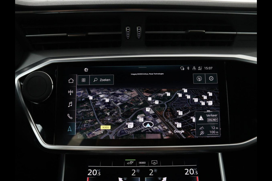 Audi A6 55 TFSIe quattro Competition | Adaptive cruise | Bang & Olufsen | Stoelverwarming | Carplay | Matrix LED | Trekhaak | Sportstoelen | Navigatie | Parkeerhulp | Virtual Cockpit | 21'' Lichtmetalen velgen