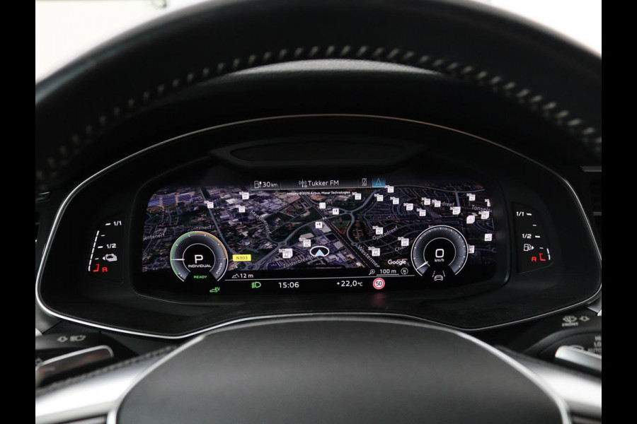 Audi A6 55 TFSIe quattro Competition | Adaptive cruise | Bang & Olufsen | Stoelverwarming | Carplay | Matrix LED | Trekhaak | Sportstoelen | Navigatie | Parkeerhulp | Virtual Cockpit | 21'' Lichtmetalen velgen