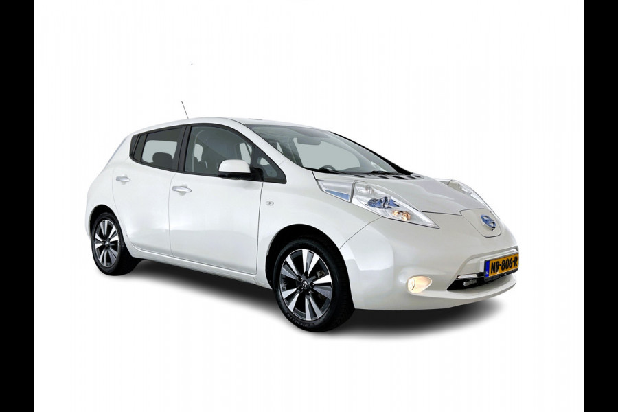 Nissan Leaf Tekna 30 kWh (INCL.BTW) Aut. *FULL-LEATHER | FULL-LED | BOSE-SURROUND | TOP-VIEW | KEYLESS | NAVI-FULLMAP | ECC | COMFORT-SEATS | 17"ALU*
