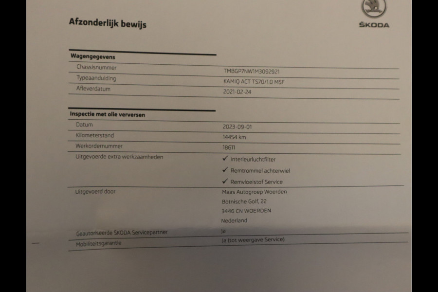 Škoda Kamiq 1.0 TSI Active / NL Auto