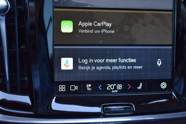 Volvo V90 T6 350 PK Plug-in hybrid AWD Ultra Dark Trekhaak | HUD | H&K | 360 Camera | Pano Dak | Leer