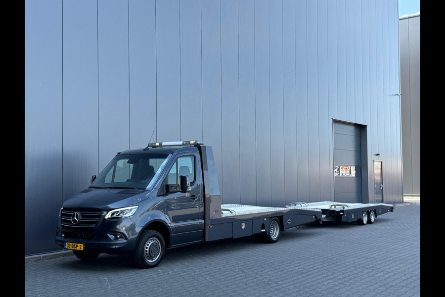 Mercedes-Benz Sprinter 519CDI V6 | 190PK | Luchtvering | Tijhof | 29.543KM NAP | 1e Eigenaar | Autotransporter | Oprijwagen | 2022.