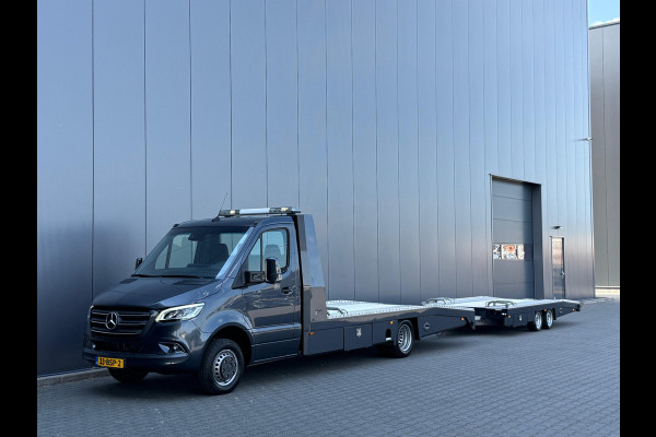 Mercedes-Benz Sprinter 519CDI V6 | 190PK | Luchtvering | Tijhof | 29.543KM NAP | 1e Eigenaar | Autotransporter | Oprijwagen | 2022.