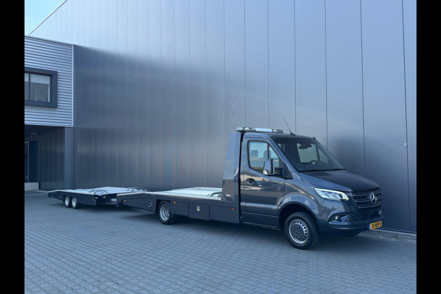 Mercedes-Benz Sprinter 519CDI V6 | 190PK | Luchtvering | Tijhof | 29.543KM NAP | 1e Eigenaar | Autotransporter | Oprijwagen | 2022.