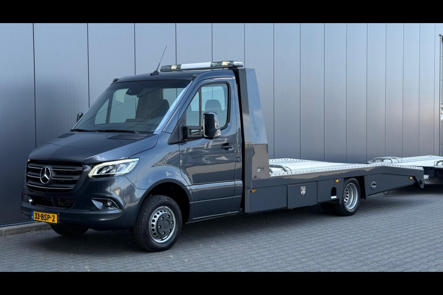 Mercedes-Benz Sprinter 519CDI V6 | 190PK | Luchtvering | Tijhof | 29.543KM NAP | 1e Eigenaar | Autotransporter | Oprijwagen | 2022.